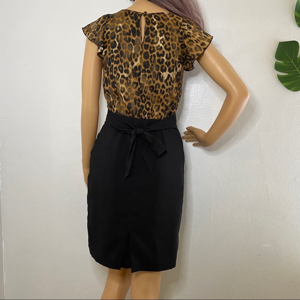 EXPRESS Women's Black Cheetah Print Dress - Picture 2 of 5
